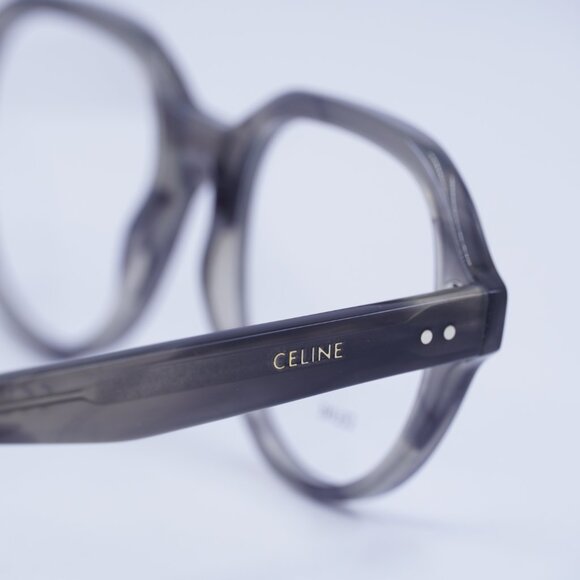 Celine CL50145I 005 Eyeglasses Crystal Black and Grey 52mm Square Frame - Picture 5 of 10